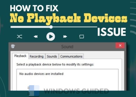 No Playback Devices Issue